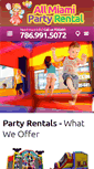 Mobile Screenshot of allmiamipartyrental.com